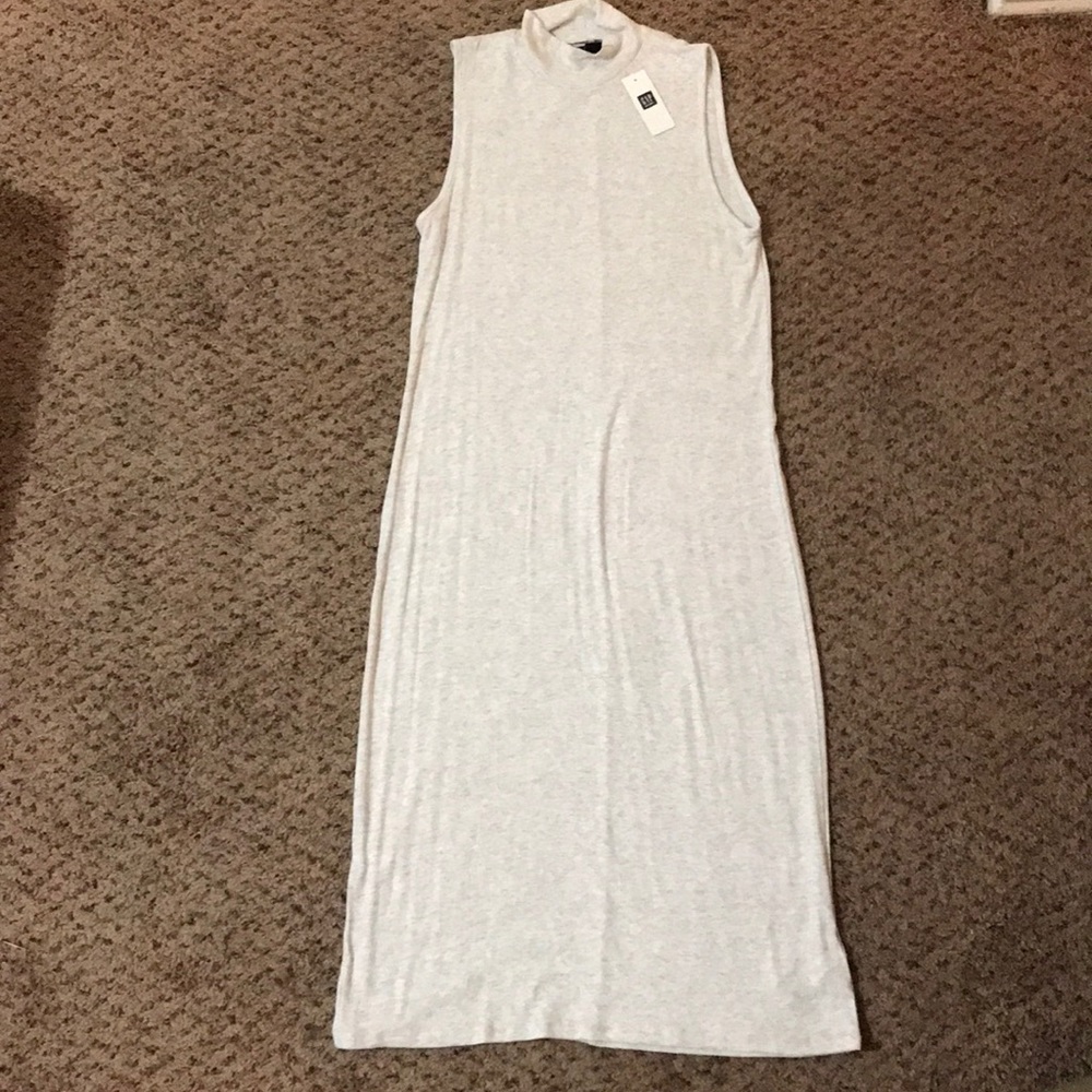 Simple, mock neck midi dress